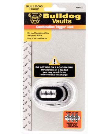 Bulldog BD8000 Trigger LockOpen With Combination Black Metal Firearm Fit- Handgun/Rifle/Shotgun