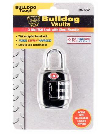 Bulldog BD8020 TSA LockOpen With Combination Black Steel