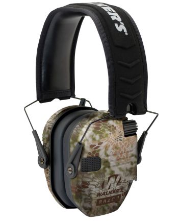 Walker's GWPRSEMKPT Razor Slim Electronic Muff 23 dB Over the Head Kryptek Highlander/Black Polymer