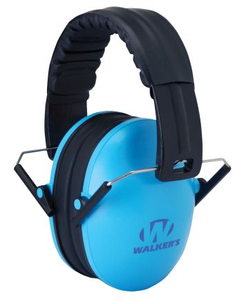 Walker's GWPFKDMBL Baby &amp; Kids Folding Muff 23 dB Over the Head Blue/Black Polymer