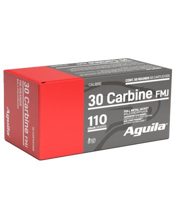 Aguila 1E302110 Target &amp; Range30Carbine 110gr Full Metal Jacket 50 Per Box/20 Case