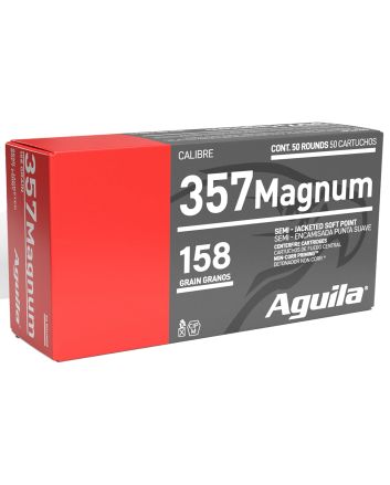 Aguila 1E572823 Target &amp; Range Handgun 357Mag 158gr Semi Jacketed Soft Point 50 Per Box/20 Case