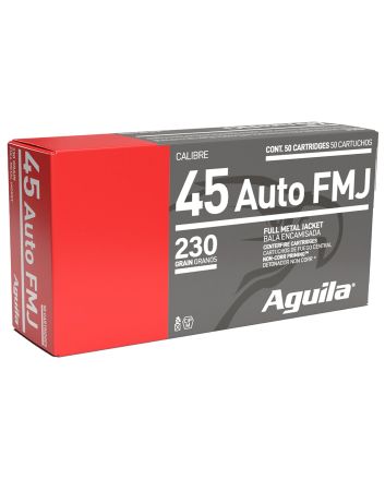 Aguila 1E452110 Target &amp; Range Handgun 45ACP 230gr Full Metal Jacket 50 Per Box/20 Case