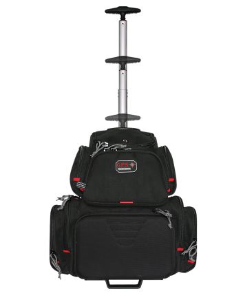 GPS Bags 1711ROBP Handgunner Rolling Backpack Black 600D Polyester Holds 4 Handguns
