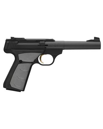 Browning 051498490 Buck Mark Camper 22 LR 10+1 5.50" Tapered Bull Barrel, Matte Black Serrated Steel Slide &amp; Aluminum Frame, Gray Ultragrip FX Grip