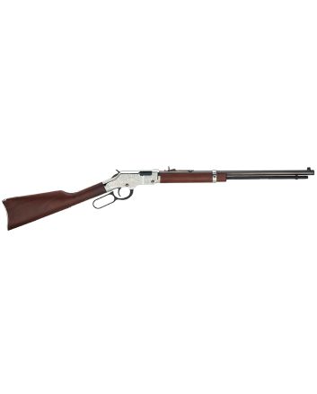 Henry H004SEM Silver EagleFull Size 22 WMR 12+1 20.50" Blued Octagon Barrel, Nickel-Plated Steel Receiver, American Walnut Stock Right Hand