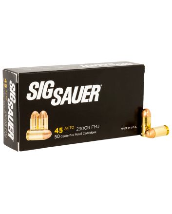 Sig Sauer E45BA350 Elite Ball45ACP 230gr Full Metal Jacket 50 Per Box/20 Case