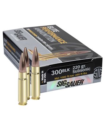Sig Sauer E300A220 Elite Match Grade300Blackout 220gr Open Tip Match 20 Per Box/25 Case