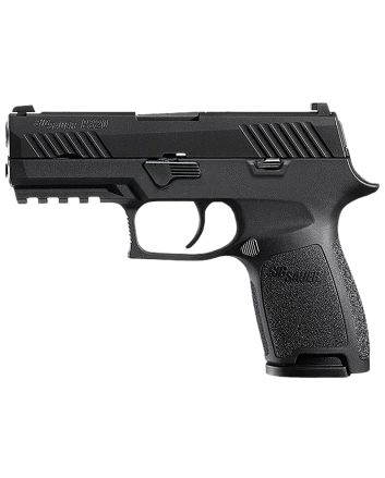 Sig Sauer 320C45BSS P320Compact 45 ACP 9+1 3.90" Black Carbon Steel Barrel, Black Nitron Serrated Slide, Black Stainless Steel Frame w/Picatinny Rail Black Polymer Grips Right Hand