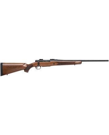 Mossberg 27835 Patriot243 Win 5+1 22" Matte Blued Fluted Barrel, Drilled &amp; Tapped Matte Blued Stainless Steel Receiver, Walnut Fixed Stock, Right Hand