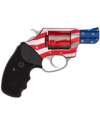 Charter Arms 23872 Undercover The Old Glory Small 38 Special, 5 Shot 2" American Flag Stainless Steel Barrel &amp; Cylinder, American Flag Aluminum Frame w/Black Finger Grooved Rubber Grip, Exposed Hammer
