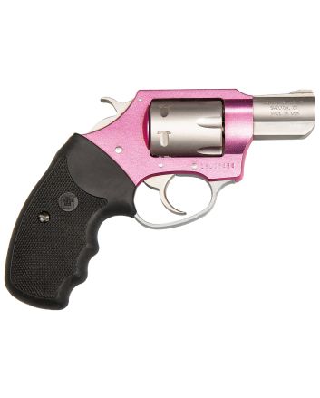 Charter Arms 52330 Pathfinder Pink Lady Small Frame 22 WMR 8 Shot 2" Stainless Steel Barrel, Pink Cerakote Aluminum Frame,Stainless Cylinder, Black Finger Grooved Rubber Grip, Exposed Hammer