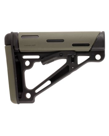 Hogue 15250 OverMolded Collapsible Buttstock OD Green OverMolded Rubber Black Synthetic AR-15, M16, M4