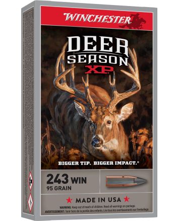 Winchester Ammo X243DS Deer Season XP 243Win 95gr Extreme Point 20 Per Box/10 Case