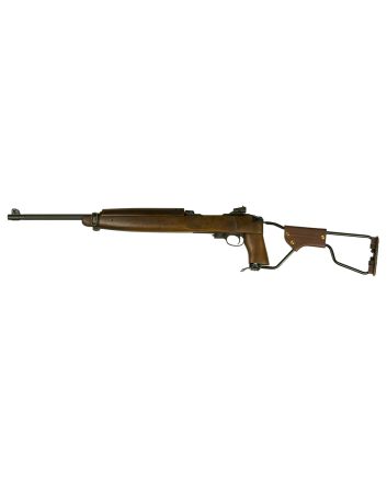 Inland MFG ILM150 M1A1 Paratrooper Carbine 30 Carbine 15+1 18" Barrel, Black Metal Finish, Type 2 Barrel Band, Black Side, Folding Wire Stock w/Low Wood Walnut Forearm &amp; Pistol Grip