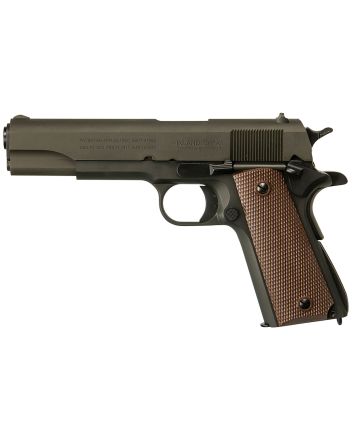 Inland MFG ILM1911 1911 A1 Government 45 ACP 7+1 5" Barrel, Black Parkerized Steel Frame w/Beavertail, Serrated Steel Slide, Wood Grip, Manual Safety