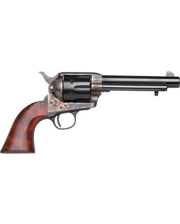 Taylors &amp; Company 550903 1873 Cattleman SAO 357 Mag Caliber with 5.50" Blued Finish Barrel, 6rd Capacity Blued Finish Cylinder, Color Case Hardened Finish Steel Frame &amp; Walnut Grip