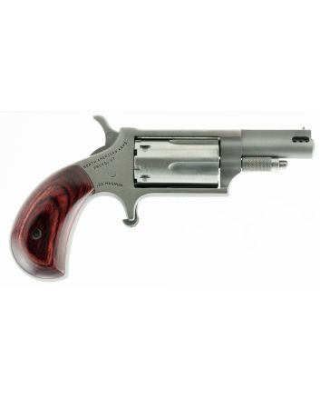 North American Arms 22MCP Mini-Revolver22 LR or 22 WMR 5 Shot 1.63" Ported Barrel, Overall Stainless Steel Finish, Rosewood Birdshead Grip Includes Cylinders