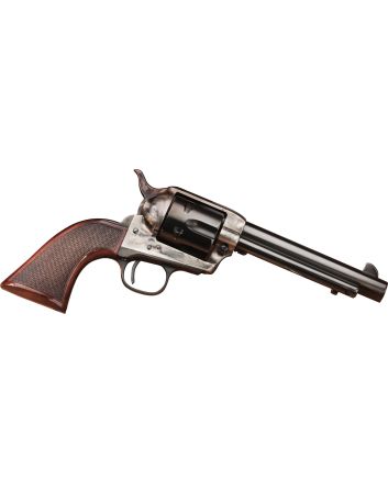 Taylors &amp; Company 556202DE Short Stroke Smoke Wagon45 Colt (LC) 6rd 5.50" Blued Cylinder &amp; Barrel Color Case Hardened Steel Frame Checkered Walnut Navy Size Grip (Taylor Tuned)