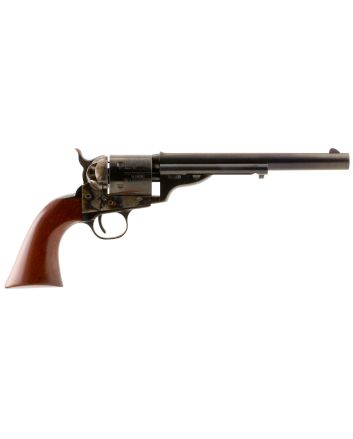 Taylors &amp; Company 550695 1860 Open-Top 38 Special Caliber with 7.50" Blued Finish Barrel, 6rd Capacity Blued Finish Cylinder, Color Case Hardened Finish Steel Frame &amp; Walnut Army Size Grip