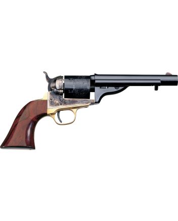 Taylors &amp; Company 550721 1851 Open-Top 45 Colt (LC) Caliber with 5.50" Blued Finish Barrel, 6rd Capacity Blued Finish Cylinder, Color Case Hardened Finish Steel Frame &amp; Walnut Navy Size Grip