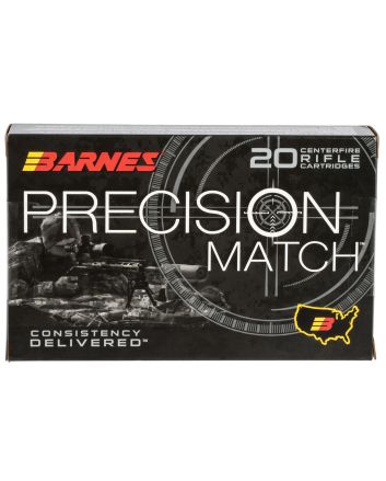 Barnes Bullets 30728 Precision Match338Lapua Mag 300gr Open Tip Match Boat Tail 20 Per Box/10 Case