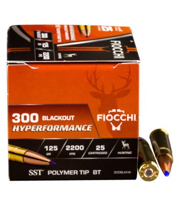 Fiocchi 300BLKHA Hyperformance300Blackout 125gr Super Shock Tip 25 Per Box/20 Case