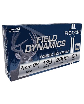 Fiocchi 7MM08B Field Dynamics7mm-08Rem 139gr Pointed Soft Point 20 Per Box/10 Case
