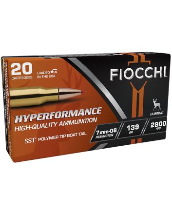 Fiocchi 7MM08HSA Hyperformance7mm-08Rem 139gr Super Shock Tip 20 Per Box/10 Case