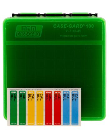 MTM Case-Gard P1004516T Ammo Box Flip-Top 45 ACP/10mm Auto Green Plastic 100rd