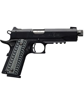 Browning 051820490 1911-22 Black Label SR Full Size 22 LR 10+1, 4.88" Stainless Steel Threaded Barrel, Matte Black Serrated Slide &amp; Polymer Frame w/Beavertail &amp; Picatinny Rail