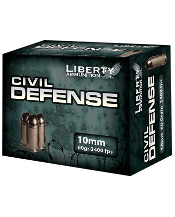 Liberty Ammunition LACD10032 Civil Defense10mmAuto 60gr Lead Free Fragmenting Hollow Point 20 Per Box/50 Case