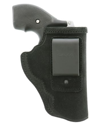 Galco STO158B Stow-N-GoIWB Black Leather Belt Clip Fits S&amp;W J Frame Fits Charter Arms Undercover Right Hand