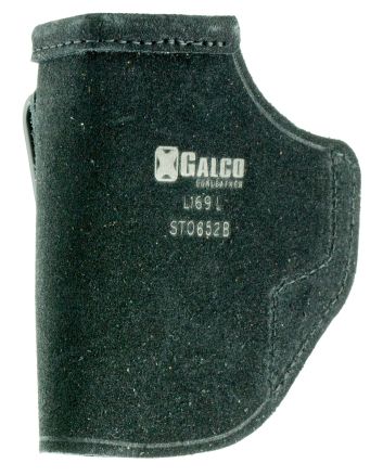 Galco STO652B Stow-N-GoIWB Black Leather Belt Clip Fits S&amp;W M&amp;P Shield/Walther PPS/S&amp;W M&amp;P Shield 2.0 Right Hand