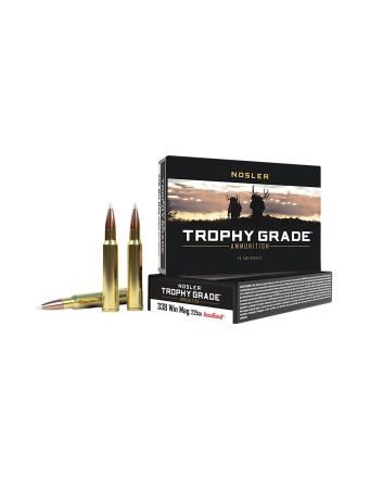 Nosler 60074 Trophy Grade338WinMag 225gr Nosler AccuBond 20 Per Box/10 Case