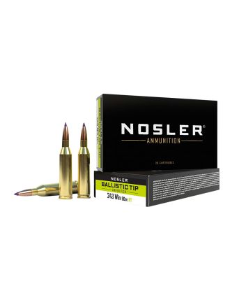 Nosler 40050 Ballistic Tip243Win 90gr Spitzer Ballistic Tip 20 Per Box/10 Case