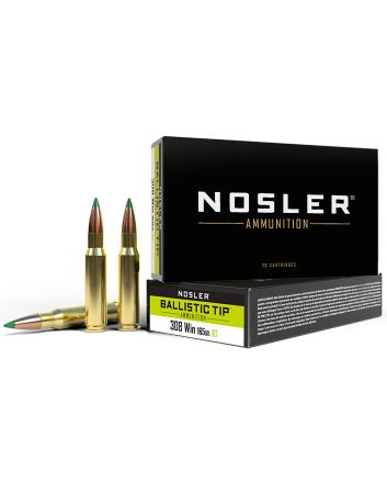 Nosler 40063 Ballistic Tip308Win 165gr Spitzer Ballistic Tip 20 Per Box/10 Case