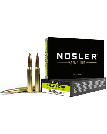 Nosler 40072 Ballistic Tip30-06Springfield 180gr Spitzer Ballistic Tip 20 Per Box/10 Case