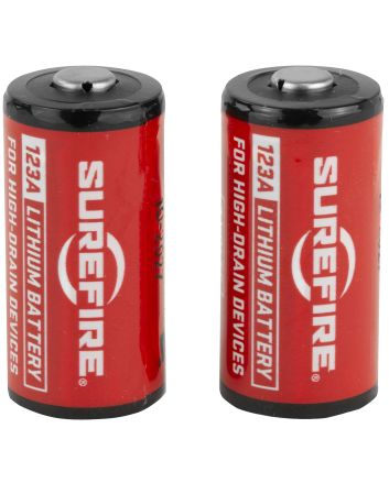 SureFire SF2CB 123A BatteriesRed/Black 3.0 Volts 1,500 mAh (2) Single Pack
