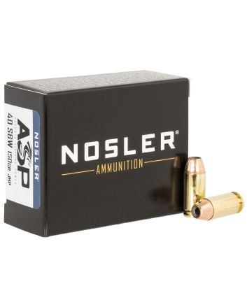 Nosler 51283 Assured Stopping Power Handgun 40S&amp;W 150gr Jacketed Hollow Point 20 Per Box/20 Case