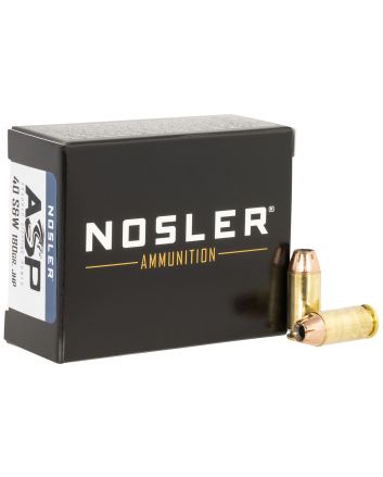 Nosler 51279 Assured Stopping Power Handgun 40S&amp;W 180gr Jacketed Hollow Point 20 Per Box/20 Case