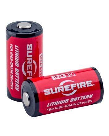 SureFire SF6BC 123A BatteriesRed/Black 3.0 Volts 1,500 mAh (6) Single Pack Clamshell