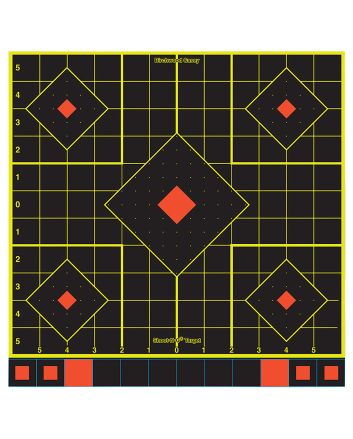 Birchwood Casey 34207 Shoot-N-C Reactive Target Self-Adhesive Paper Multi Color 12" 5-Diamond 5 Pack