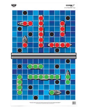Birchwood Casey 37046 EZE-ScorerBattle Ships Paper Hanging Universal 23" x 35" Blue 5 Pack