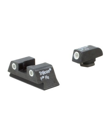 Trijicon 600777 Bright &amp; Tough Night SightsGreen/Tritium White Outline Front Sight-Green/Tritium White Outline Rear Sight Glock 42/43 Small Frame