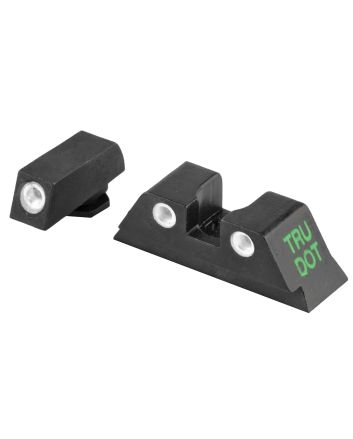 Meprolight USA 102243201 Tru-Dot Sight Set Green Tritium Front/Yellow Tritium White Rear Sight Compatible w/Glock 17/17L/19/22/23