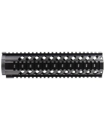 Aim Sports MT061 AR Handguard10" Mid-Length Style Made of Aluminum with Black Anodized Finish &amp; Quad Rail