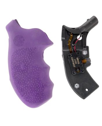 Hogue 60086 OverMolded Red Laser Enhanced Monogrip Purple Smith &amp; Wesson J-Frame Round Butt (Standard Full Size)