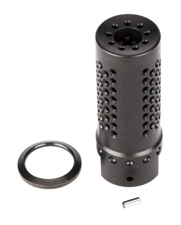Spikes Tactical SBV1019 Dynacomp Extreme Muzzle Brake Black Nitride 416R Stainless Steel with 5/8"-24 tpi Threads &amp; 2.25" OAL for 308 Win