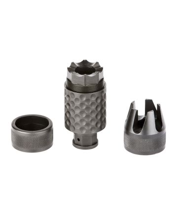 Spikes Tactical SAKB0100 Barking Spider2 Muzzle Brake Black Nitride 4140 Chromoly Steel with 1/2"-28 tpi Threads, 3.75" OAL &amp; 1.40" Diameter for 5.56x45mm NATO
